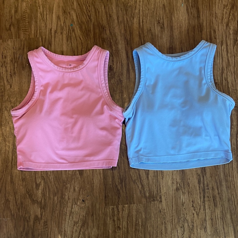 Paragon athletic crop tops pink and blue size XS